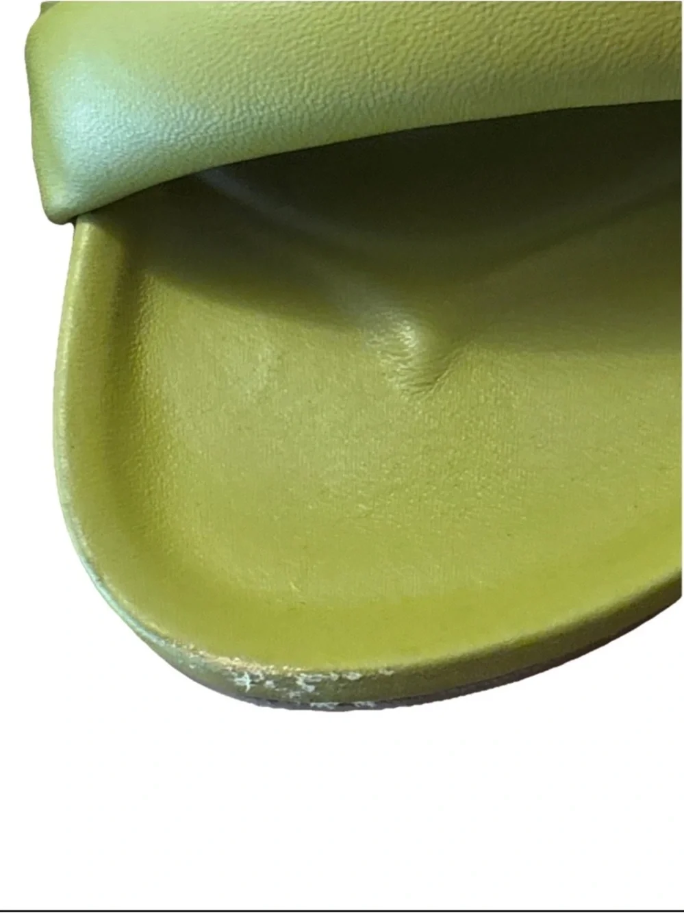 Beatrice Valenzuela Sandalia Monocolor Slide Sandals Green Leather - 5 - Picture 5 of 8